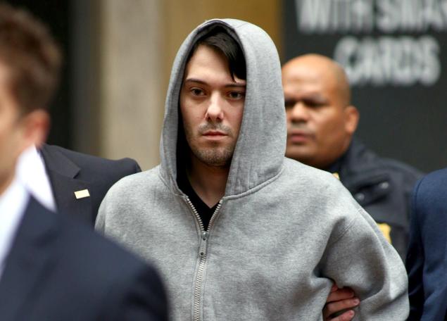 Martin Shkreli in custody on Thursday