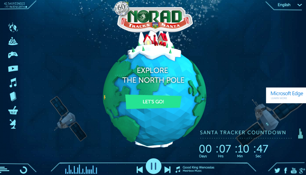 Keep track of Santa's sleigh with NORAD