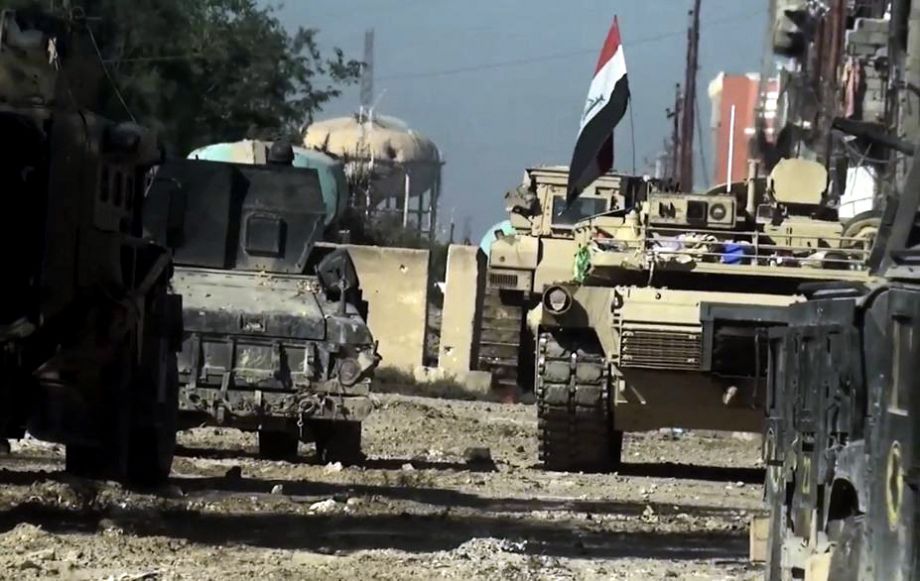 Iraqi security forces enter the southern neighborhoods of Ramadi 70 miles west of Baghdad. The forces advance was slowed by snipers roadside bombs and booby trapped buildings military spokesman Brig. Gen. Yahya Rasool said., told The Associated Press