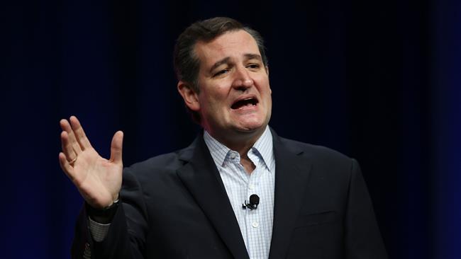 Republican presidential candidate Sen. Ted Cruz speaks during the Sunshine Summit conference at the Rosen Shingle Creek in Orlando Florida