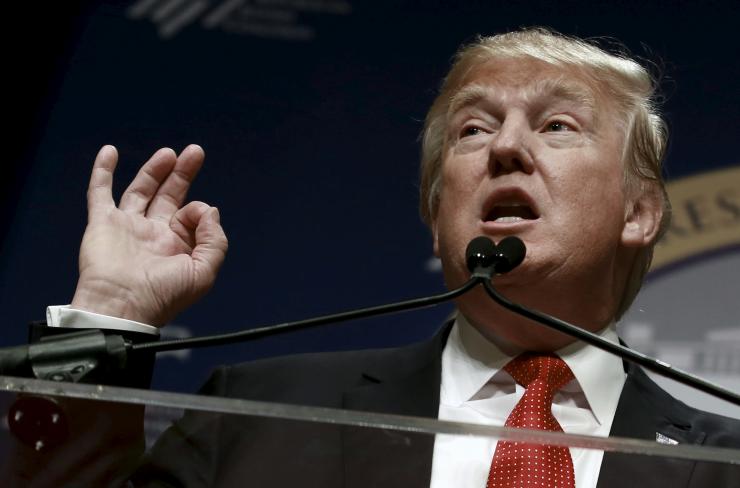 Donald Trump speaks at the Republican Jewish Coalition's Presidential Forum in Washington Thursday Dec. 3 2015.   
           
    Reuters  Yuri Gripas