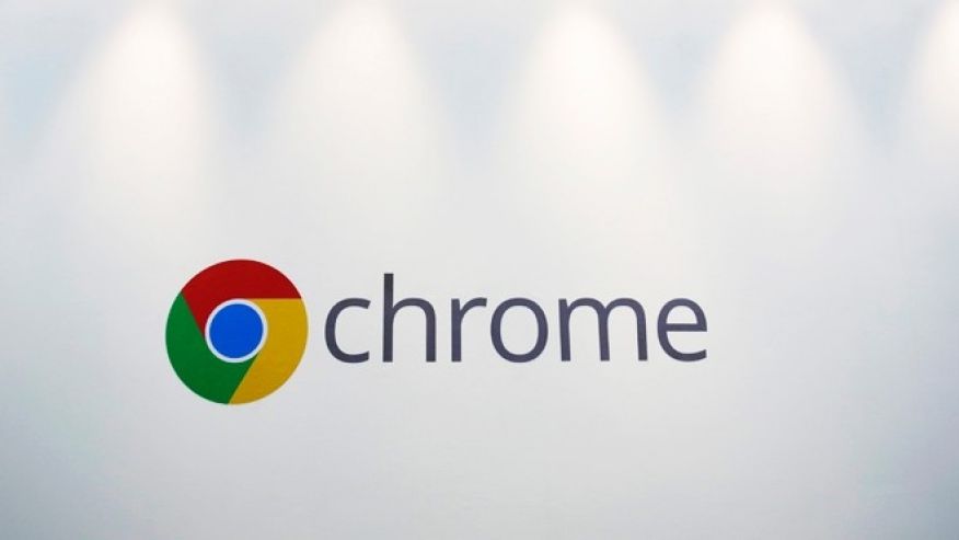 2013 The Chrome logo is displayed at a Google event in New York to unveil a $279 Chromebook