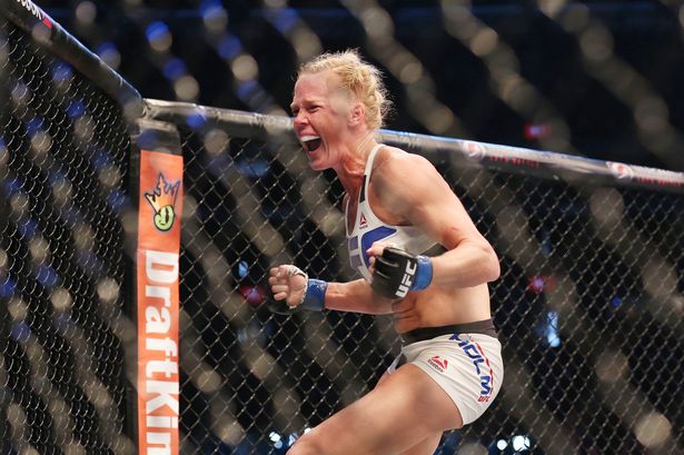 Getty Images

Holly Holm of the United States celebrates victory over Ronda Rousey