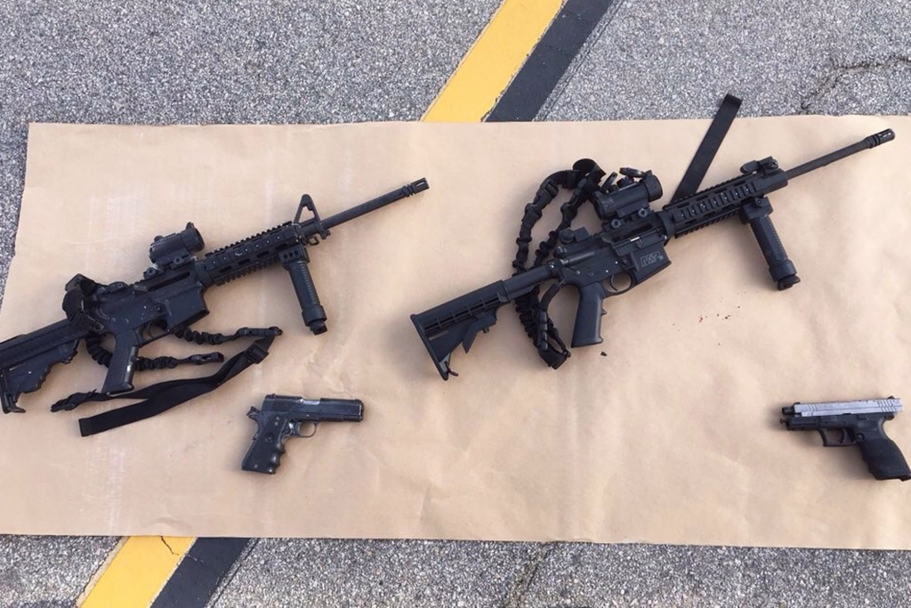 Guns allegedly used during San Bernardino