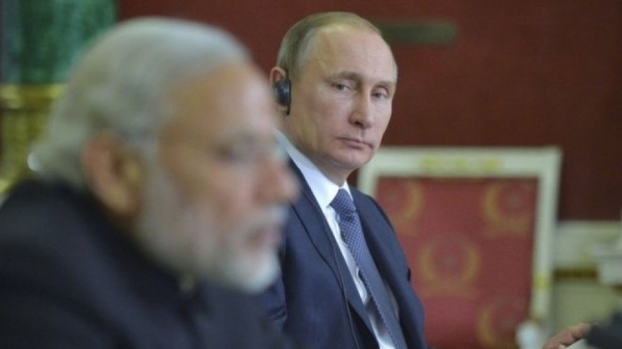 Indian prime minister Narendra Modi and Russian president Vladimir Putin