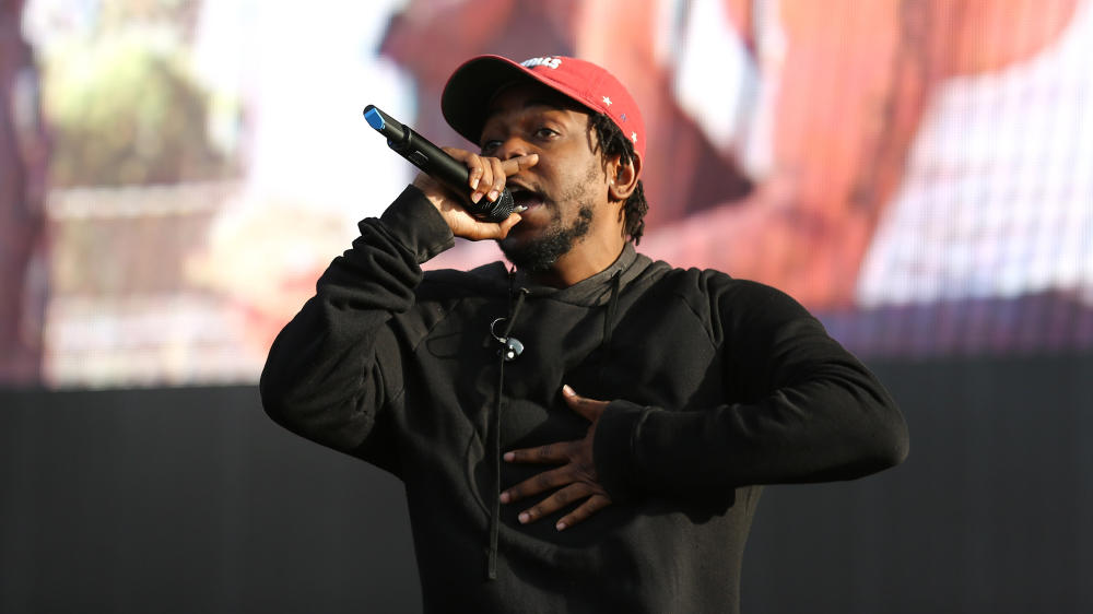 Kendrick Lamar on stage in July. His album To Pimp A Butterfly is nominated for the album of the year Grammy