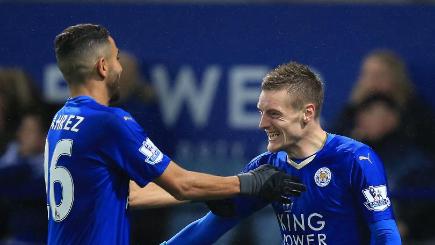 Could Riyad Mahrez and Jamie Vardy be celebrating a Premier League title in May