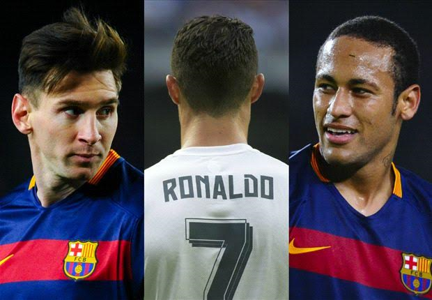 Lionel Messi Neymar and Cristiano Ronaldo have been named the 2015 Ballon d’Or final three nominees