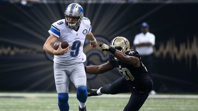 Matthew Stafford threw three touchdown passes in New Orleans