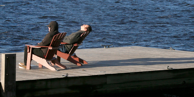 People took advantage of the warm weather on Christmas day along the Charles River in Boston