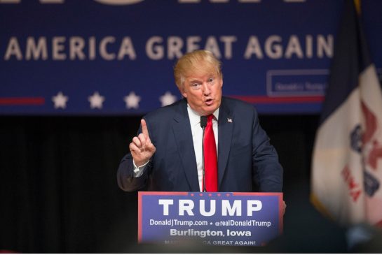 U.S. Republican presidential frontrunner Donald Trump spews his toxic mix of bigotry and jingoism