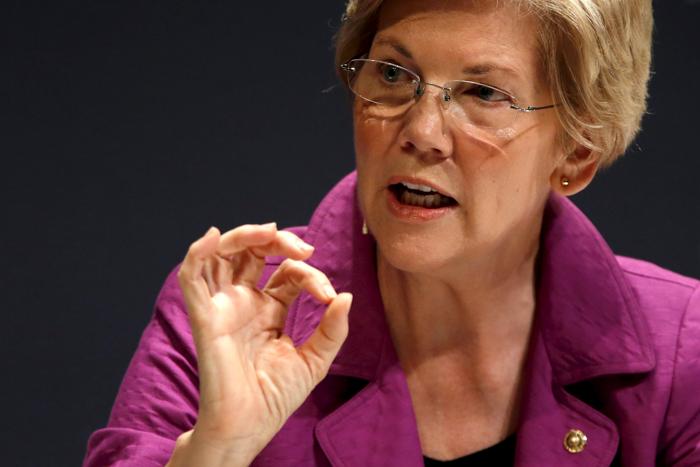 U.S. Senator Elizabeth Warren takes part in the Washington Ideas Forum in Washington