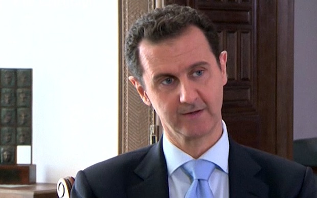 Syrian President Bashar Assad speaking in Damascus to Czech broadcaster Czech TV