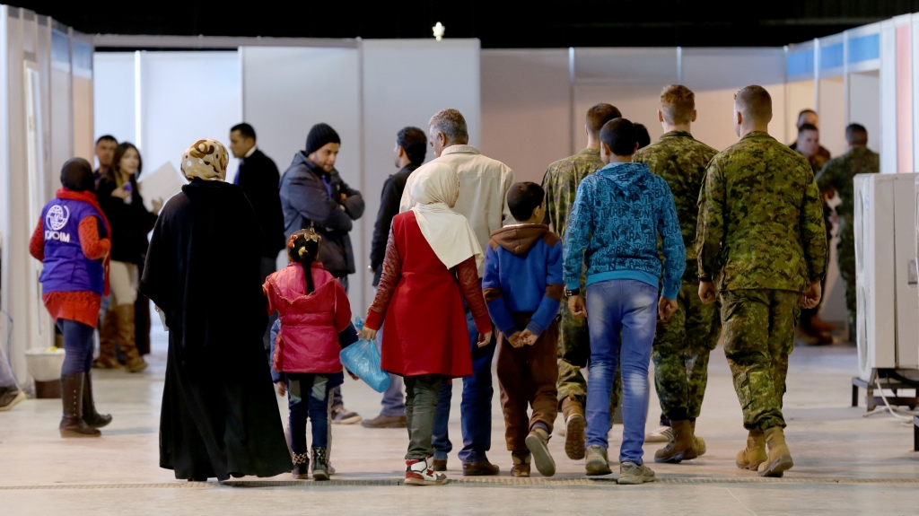 Syrian refugees wait at Marka Airport in Amman Jordan this week to complete their migration procedures to Canada