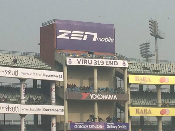 The'Viru 319 End at Feroz Shah Kotla during the 4th Test