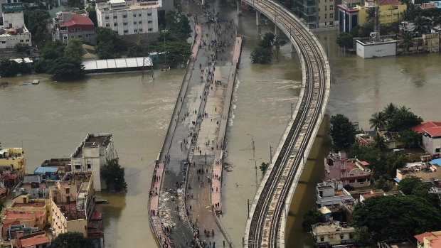 The heaviest rainfall in more than 100 years has devastated Chennai in the Indian state of Tamil Nadu