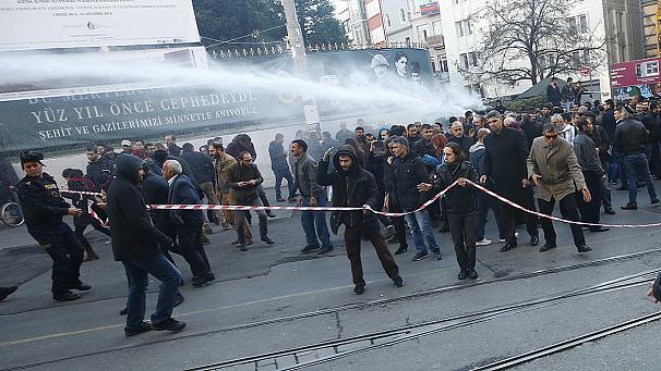 Turkish police fire tear gas on Istanbul protest against southeast operations