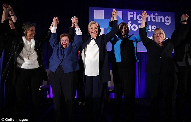 Support Hillary Clinton was joined by 13 Democratic female senators who said she was ready to be President but Elizabeth Warren did not show up at the event