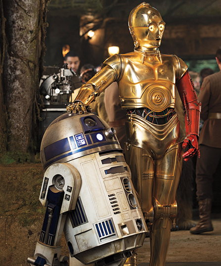 R2D2 and C3PO in Star Wars the Force Awakens