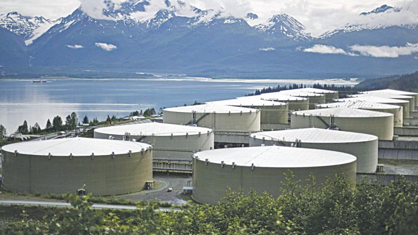 A field of oil storage tanks is seen at the Trans Alaska pipeline marine terminal in Valdez Alaska. Reuters  file