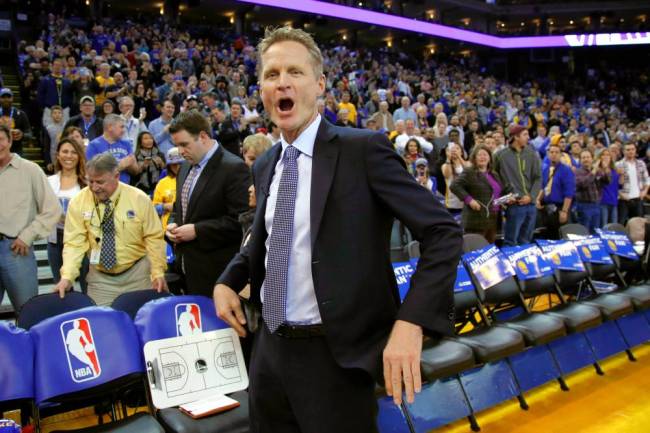 Warriors coach Steve Kerr at his season debut Friday