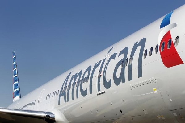 An American Airlines aircraft is on the ramp at Dallas Ft Worth International Airport