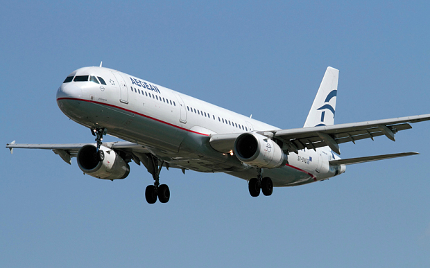 An Aegean Airlines plane