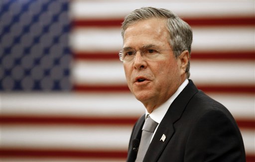 Republican presidential candidate former Florida Gov. Jeb Bush gives a speech on foreign policy and national defense on the campus of The Citadel in Charleston S.C. In a presidential campaign that has suddenly shifted in