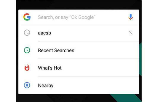 What's Hot and'Nearby search features