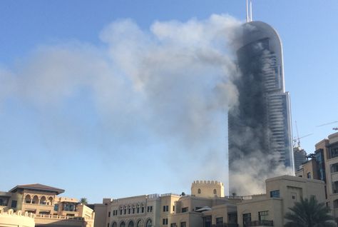 Fire Breaks Out in Dubai Skyscraper Near the Burj Khalifa