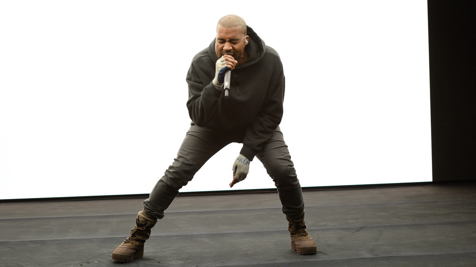 Musical guest Kanye West performs during the SNL 40 celebration