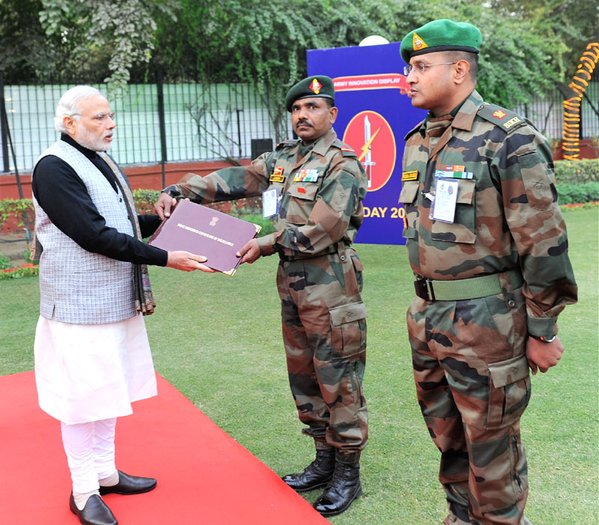 Prime Minister Narendra Modi and President laud Jawans on Army Day