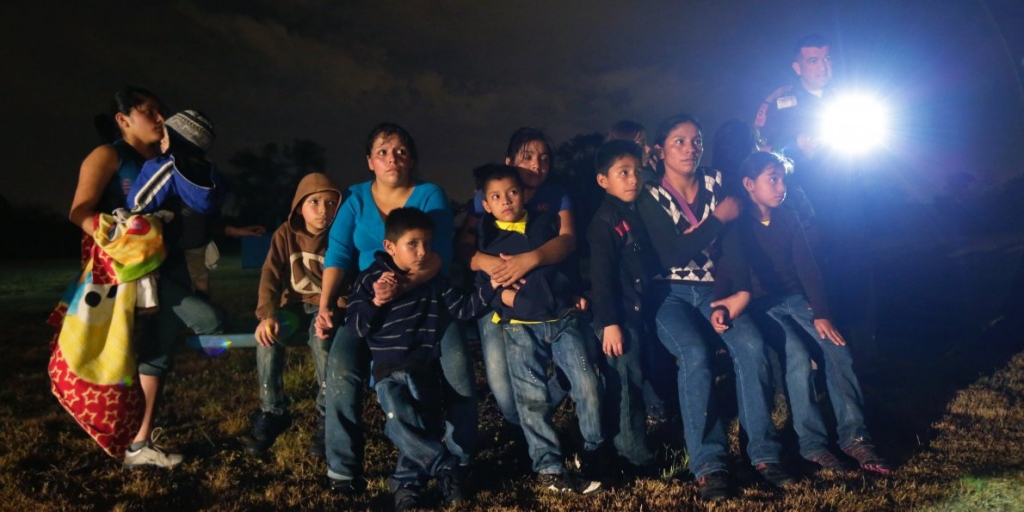 A group of young migrants from Central America detained in Texas back in June 2014