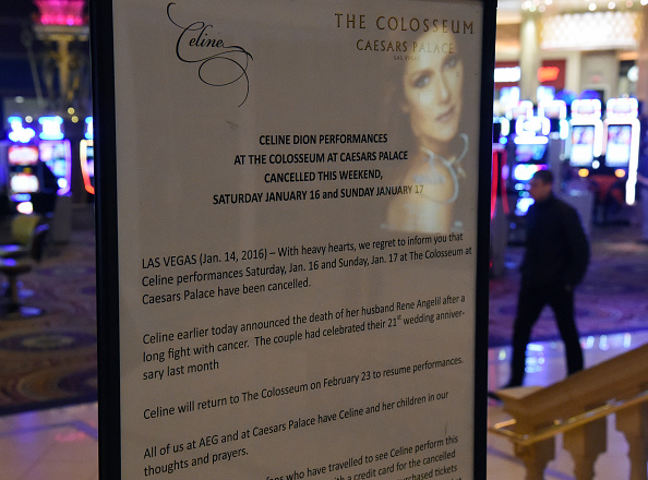 Caesars Palace Honors Celine Dion's Husband Rene Angelil