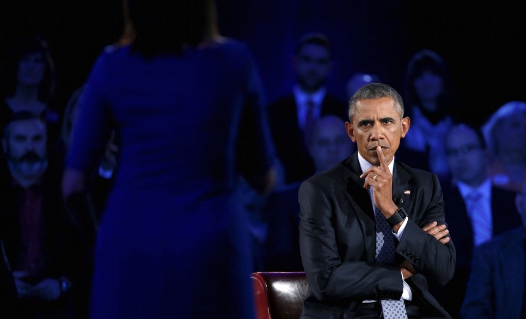 US President Barack Obama at a live town hall on reducing gun violence in Virginia. Obama says he will not to campaign or vote for any candidate who does not support tighter gun laws. – Reuters pic