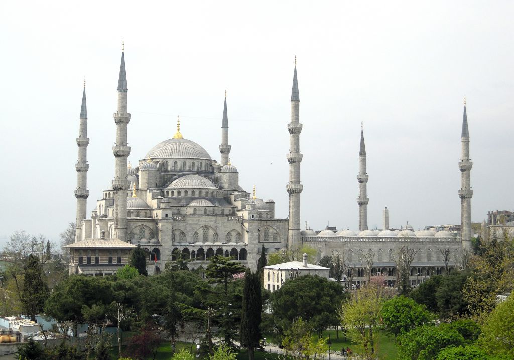 The Blue Mosque in the Sultanahmet district in Istanbul Turkey