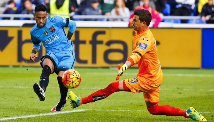 La Liga 2015-16 Luis Suarez Neymar help FC Barcelona open up nine-point lead