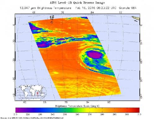 NASA sees a stronger Tropical Cyclone Uriah