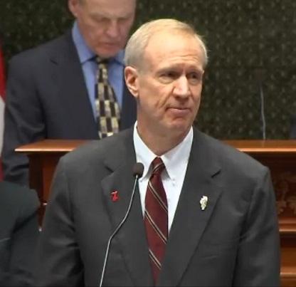 Gov. Rauner delivering his budget address on Wed. Feb. 17 2016