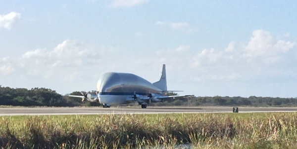 NASA's Super Guppy arrives at Kennedy Space Center Monday