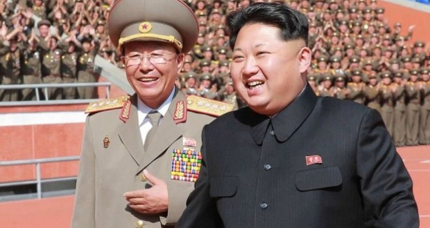 Supreme Leader Kim Jong Un with army chief Ri Yong Gil