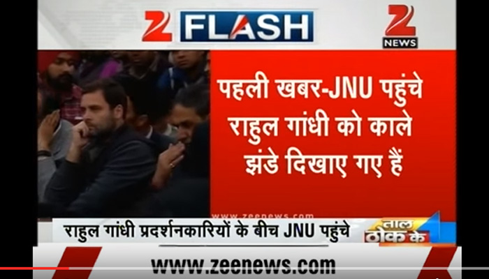 WATCH When Rahul Gandhi greeted with black flags at JNU