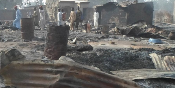 The aftermath of a Boko Haram attack