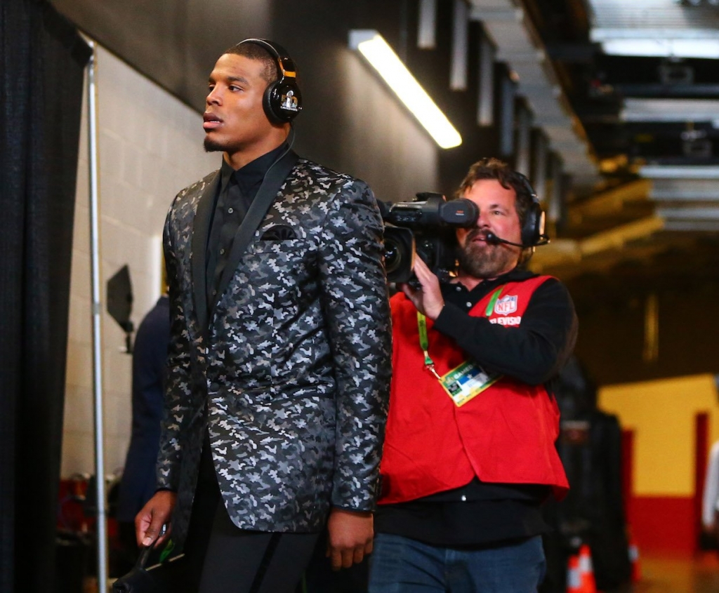 Cam Newton pregame outfit