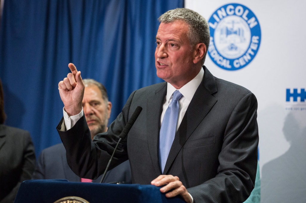 New York City Mayor Bill de Blasio