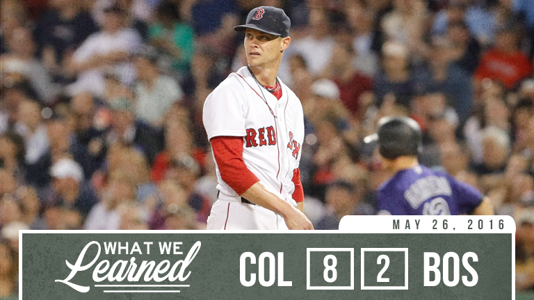 039;What we learned&#039: Red Sox&#039 8-2 loss to Rockies