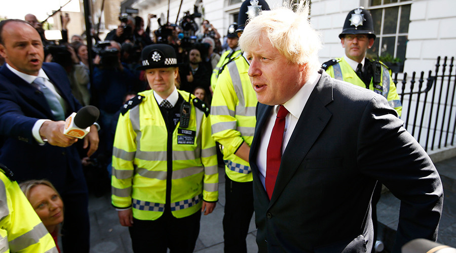 Leave campaign leader Boris Johnson leaves his home after Britain voted to leave the European Union in London