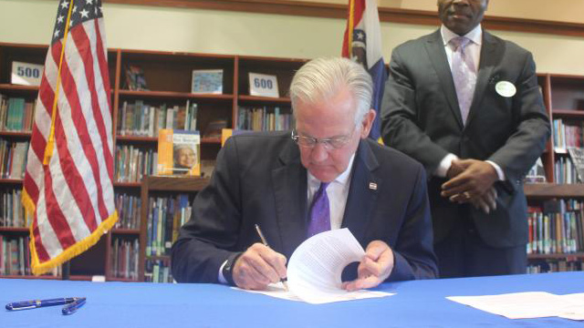 Missouri Gov. Jay Nixon vetoing another bill on May 4