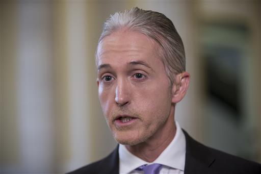 House Benghazi Committee Chairman Rep. Trey Gowdy R-S.C. speaks during a TV news interview with MSNBC on Capitol Hill in Washington Tuesday