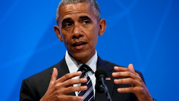 US President Barack Obama speaks about Brexit at the Global Entrepreneurship Summit at Stanford University in Palo Alto